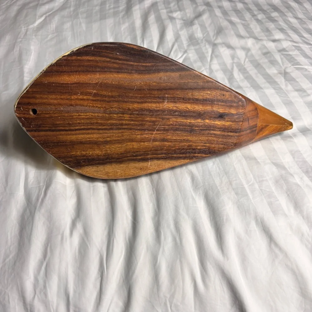 MCM handmade wooden duck head catch all dish or decorative object farmhouse